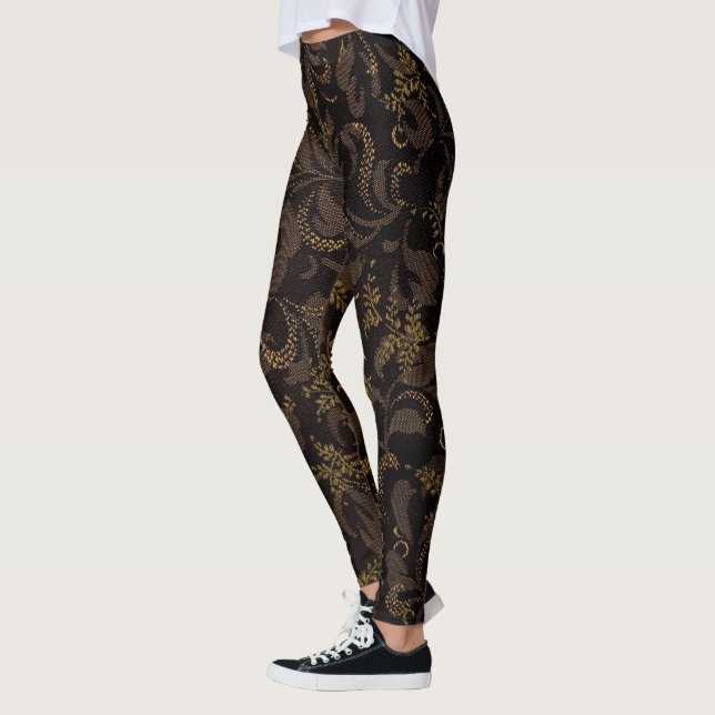 Leggings Brown Embroidery Look (Izquierda)