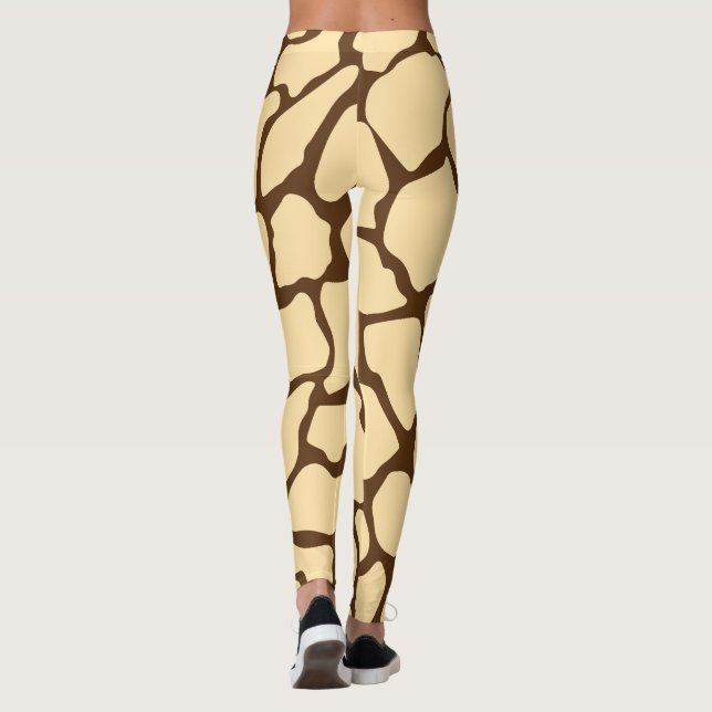 Leggings Brown Giraffe Pattern – Minimal Animal Print (Reverso)