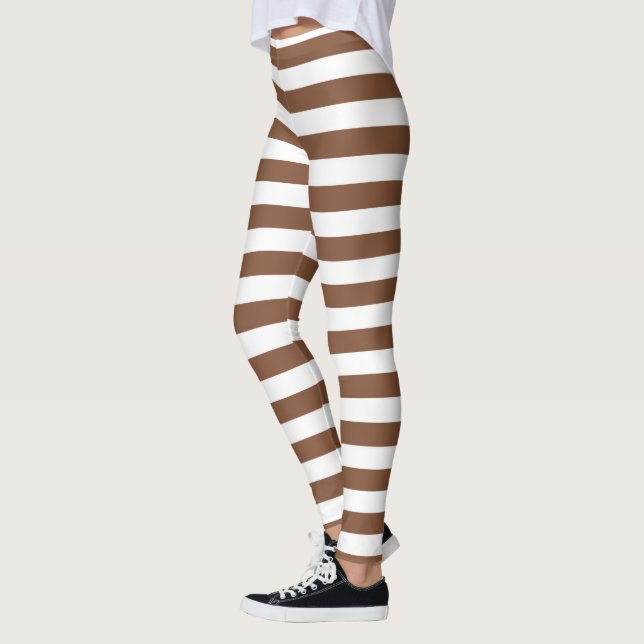 Leggings Brown y rayas blancas (Izquierda)
