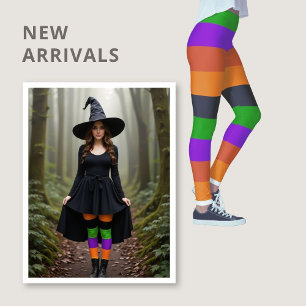 Leggings Bruja de los colores de Halloween