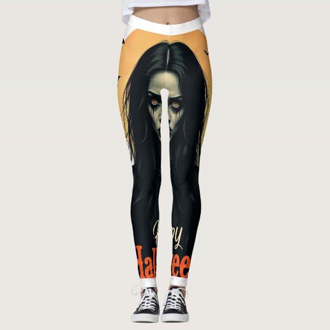 Leggings Bruja gótica de Halloween (Anverso)