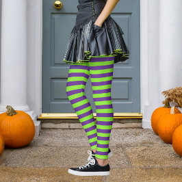 Leggings Bruja morada y verde Bruja Bruja malvada Halloween
