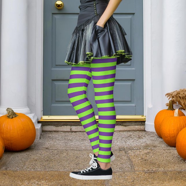 Leggings Bruja morada y verde Bruja Bruja malvada Halloween (Subido por el creador)