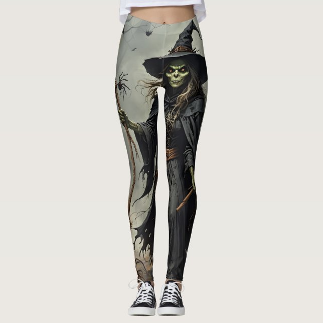Leggings Bruja y arañas temibles (Anverso)