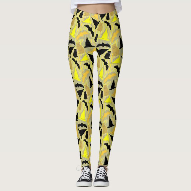 Leggings Brujas franjas de Halloween (Anverso)