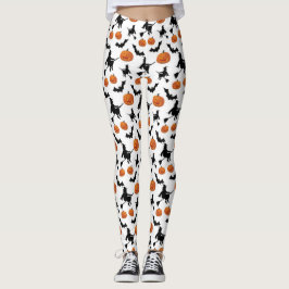 Leggings Brujas, murciélagos y calabazas Halloween