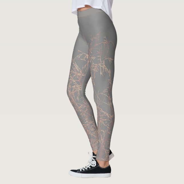 Leggings Brunéi de arbol de oro gris carbón vegetal (Izquierda)