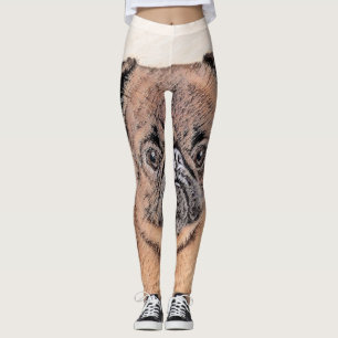 Leggings Bruselas Griffon Smooth Painting Original Dog Art
