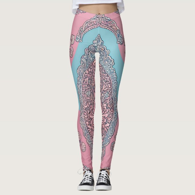 Leggings Bubble Gum Lace AI art (Anverso)