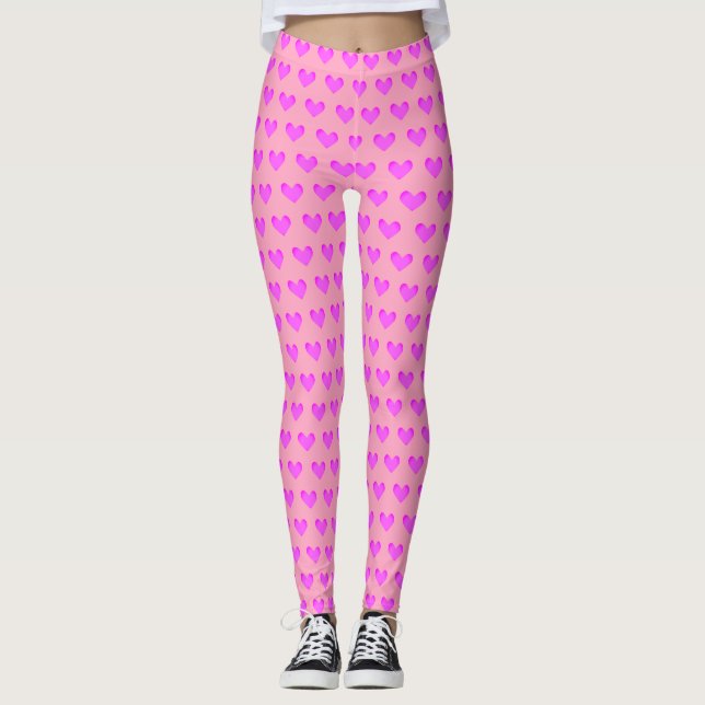 Leggings Bubblegum Corazones de Amor Lilac Rosa San Valentí (Anverso)