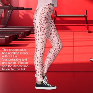 Leggings Bucles abstractos de rosa a rojo CON opción de tex