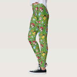 Leggings Buddy the Elf and Navidades Icons Pattern