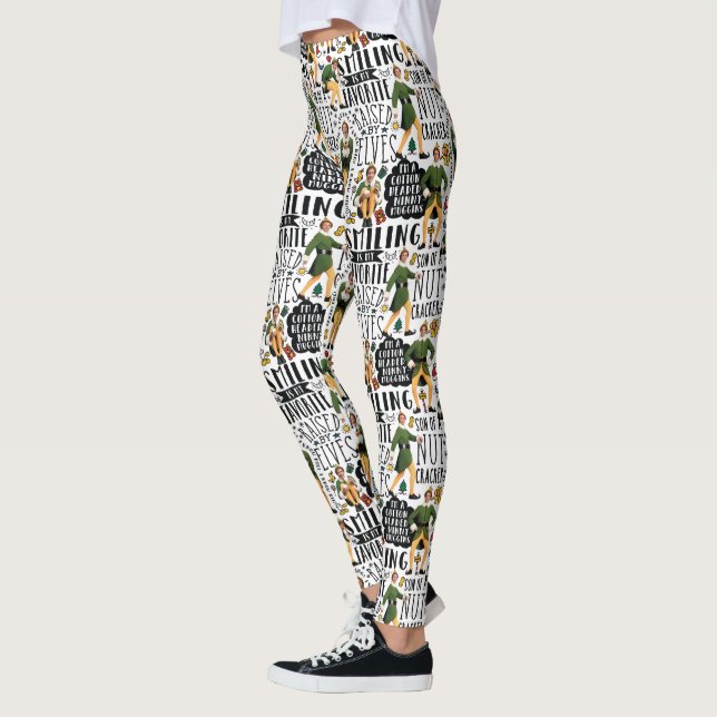 Leggings Buddy the Elf Quote Pattern (Izquierda)
