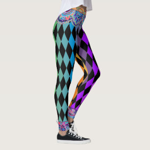 Leggings Bufón bohemio del negro azabache del circo