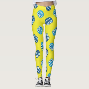 Leggings Bugs azules divertidos sonriendo