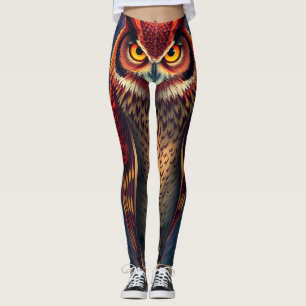 Leggings Búho Espíritu Ígneo: Arte del Renacimiento del Fén
