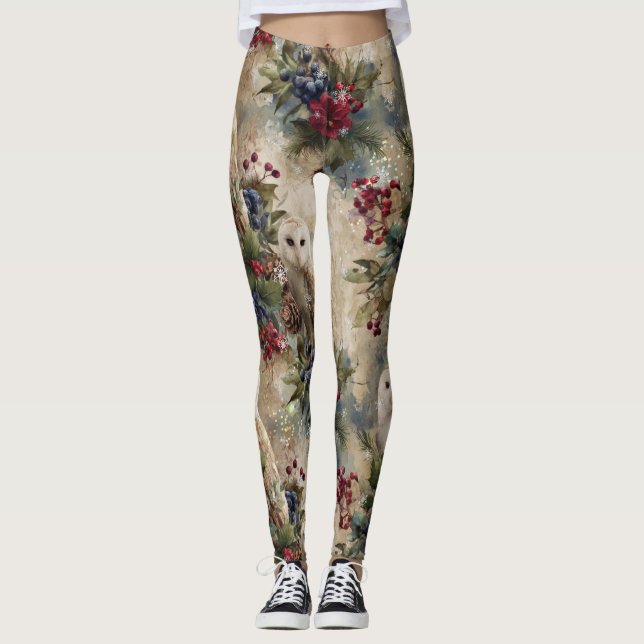 Leggings Búho Floral Encantador (Anverso)
