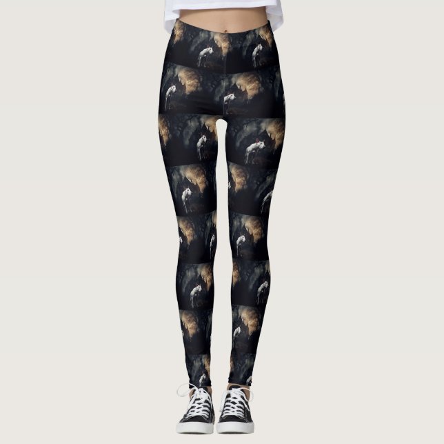 Leggings Bull Terrier Halloween Aterrador (Anverso)