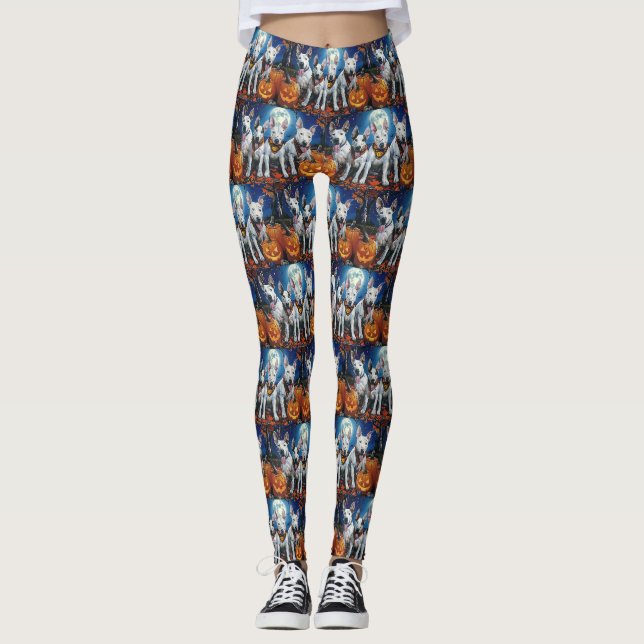 Leggings Bull Terrier Halloween Espeluznante  (Anverso)