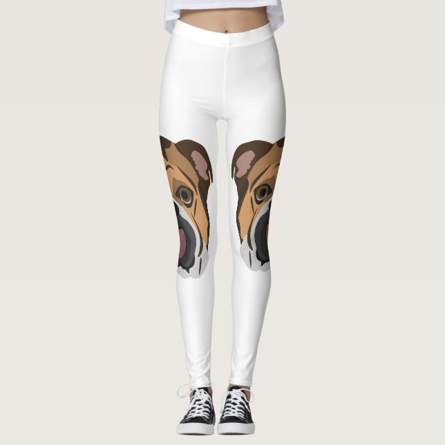 Leggings Bulldog del inglés del ilustracion (Anverso)