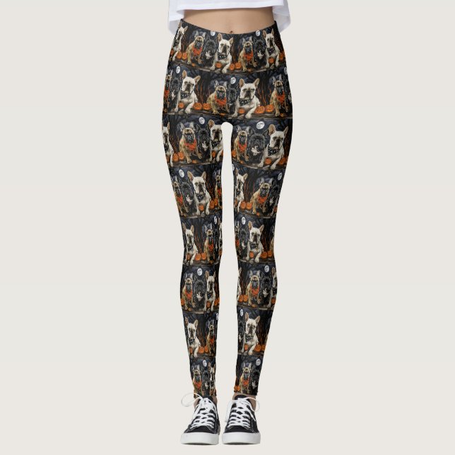 Leggings Bulldog francés Halloween Spooky (Anverso)