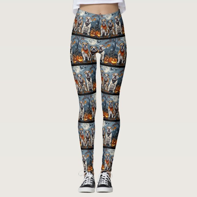 Leggings Bulldog Halloween Spooky (Anverso)