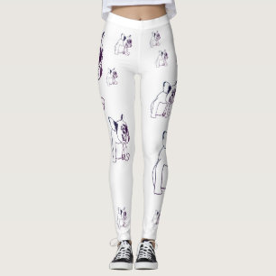 Leggings Bulldog Perro francés de ovejas ricas piernas