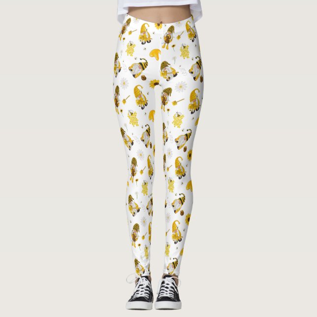 Leggings Bumble Bee girasol Ropa de Gnome Amarillo (Anverso)