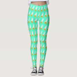 Leggings Bunnies de Pascua con cesta de huevos