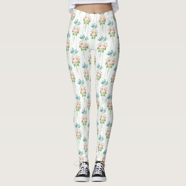 Leggings Buque de flores de estilo barroco (Anverso)