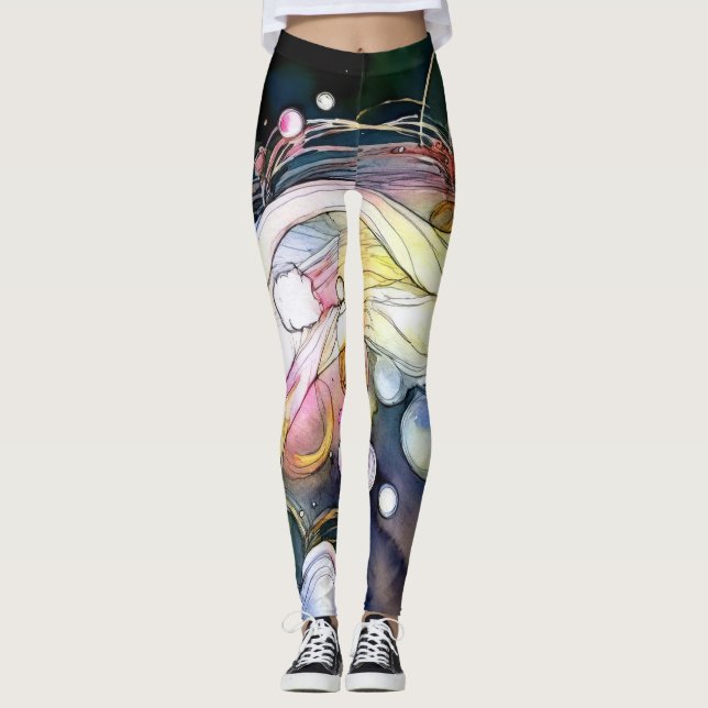 Leggings Burbujas abstractas (Anverso)
