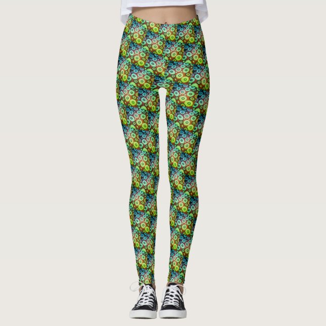 Leggings Burbujas de belleza verdes (Anverso)
