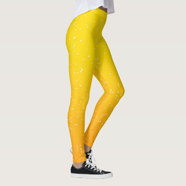 Leggings Burbujas de cerveza dorada brillante (Derecha)