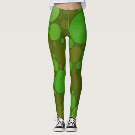 Leggings Burbujas de círculo de legiones de arte verde