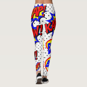 Leggings Burbujas de diálogo personalizadas de cómic Color