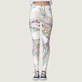 Leggings Burbujas que giran en un patrón de varios colores