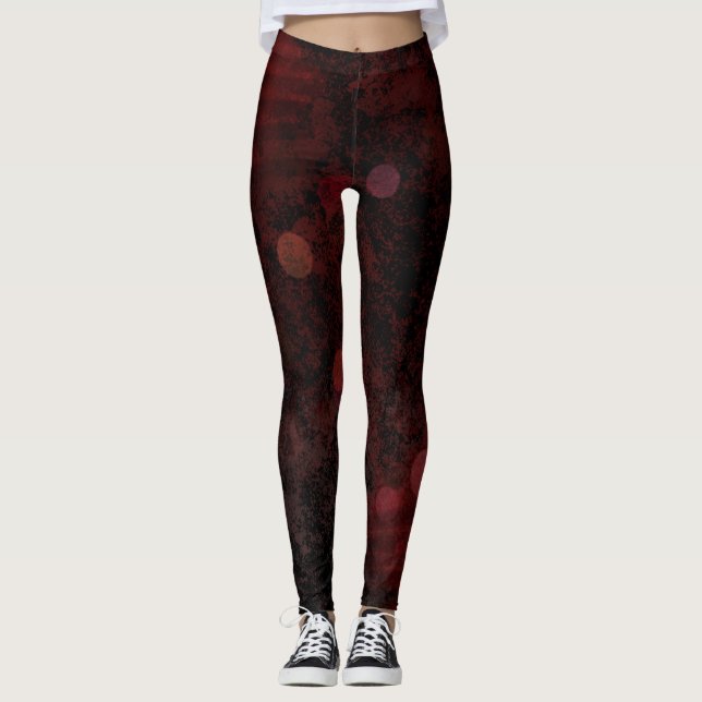 Leggings Burbujas rojas oscuras (Anverso)