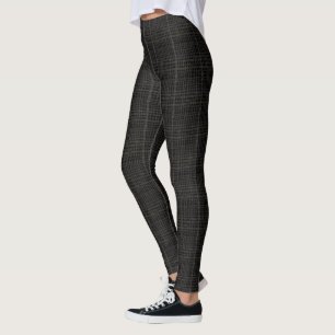 Leggings Burlap negro gráfico trenzado