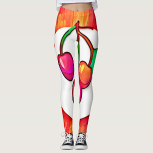 Leggings Burst de arte pop de cereza
