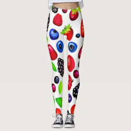 Leggings Burst de Berry: Patrón de Fruity