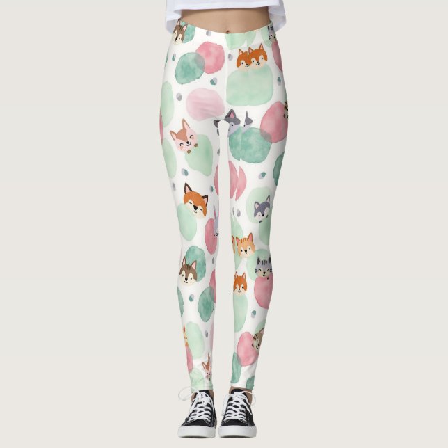 Leggings Buscando animales desde atrás (Anverso)