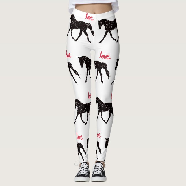 Leggings Caballo, corazones y amor (Anverso)