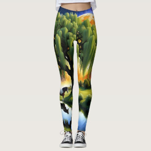 Leggings Caballo de gitano Vanner bajo un sauce