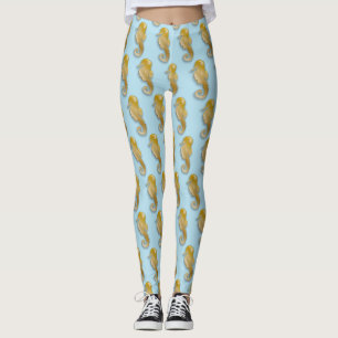 Leggings Caballo de mar dorado Thunder_Cove
