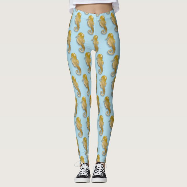 Leggings Caballo de mar dorado Thunder_Cove (Anverso)