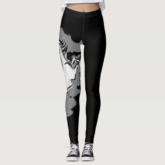 Leggings Caballo de Meridies - remolino gris (Anverso)