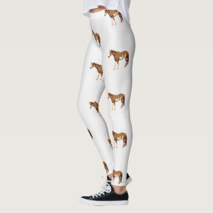 Leggings Caballo de Pintura Americano Acuarela Ecuestre