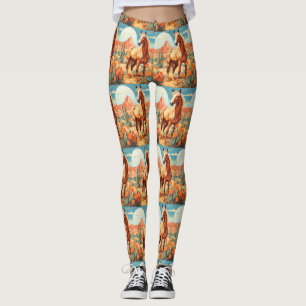 Leggings Caballo del desierto del Palomino de Arte Pop