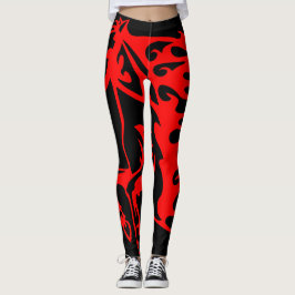Leggings Caballo salvaje del Bronco Rojo Flamante Mustang