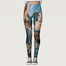 Leggings Caballo y mujer por agua
